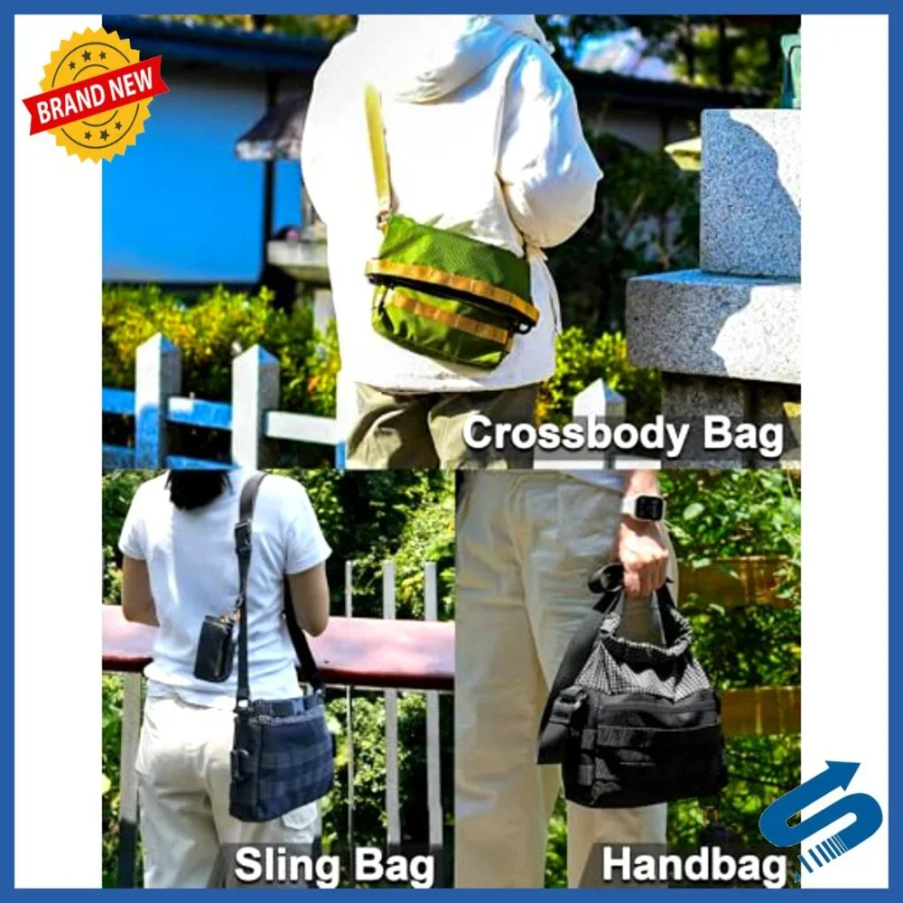 Rolltop Crossbody Sling Bag, 900D Nylon, 13